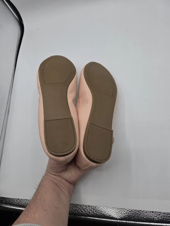 Rampage Soft Step Pink Faux Leather Slip On Ballet Flats Bow Detail Size 9.5 NEW - Picture 12 of 13